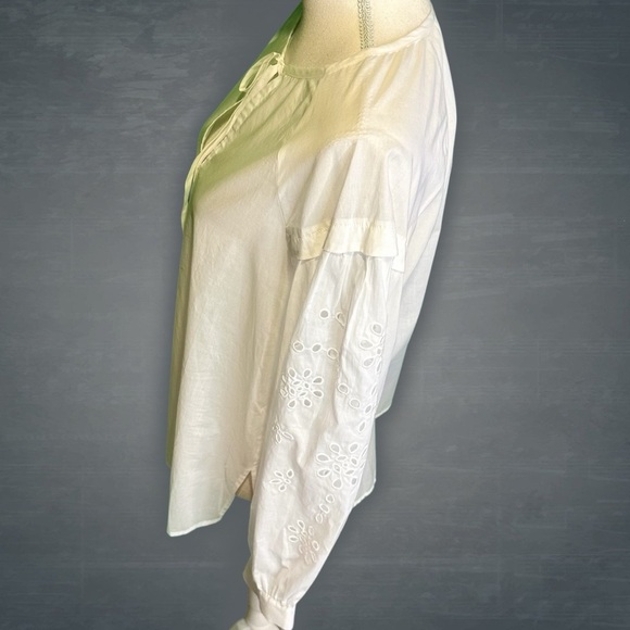 NWOT Rails ‘Dari’ Eyelet Drop Shoulder Tunic Top in “Beach White” Size Medium - Picture 9 of 16